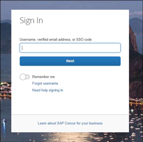 Sign in to Concur .